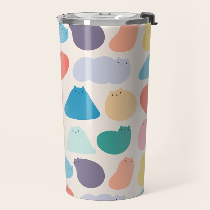 Cat Landscape 168 - Colourful Cats Travel Mug Gallery Image 2