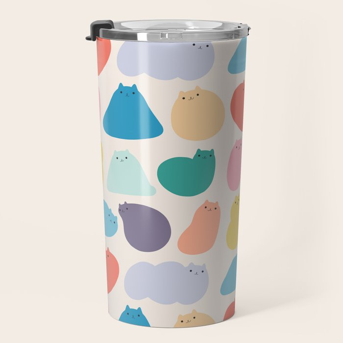 Cat Landscape 168 - Colourful Cats Travel Mug Gallery Image 3