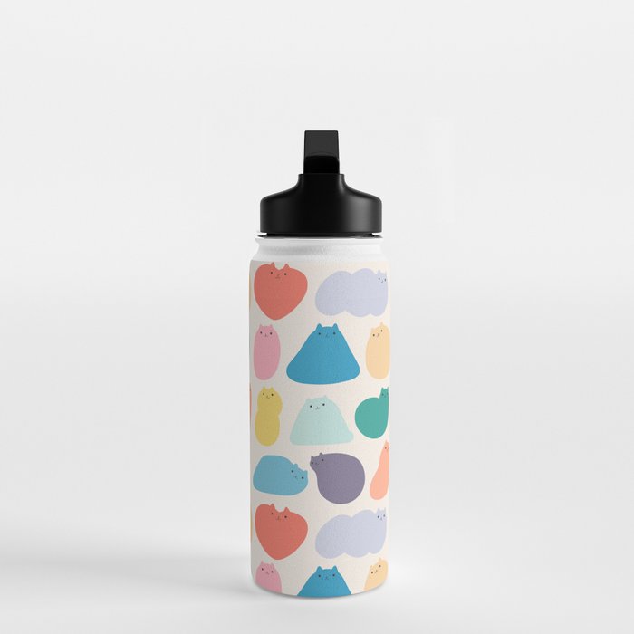 Cat Landscape 168 - Colourful Cats Water Bottle Gallery Image 3