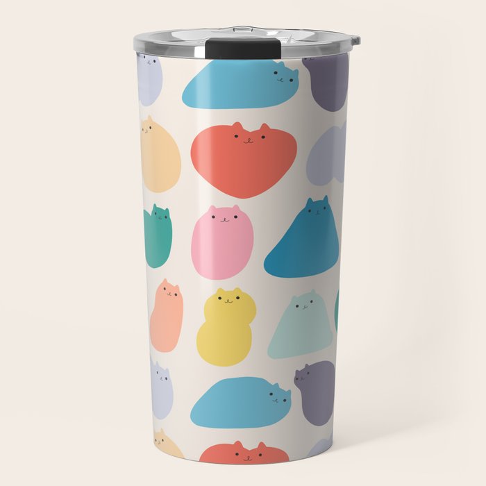 Cat Landscape 168 - Colourful Cats Travel Mug Gallery Image 1
