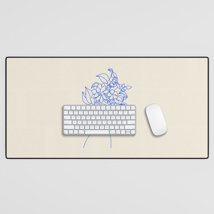 The Girl with the Flowers: Off-White Edition Desk Mat Gallery Image 1