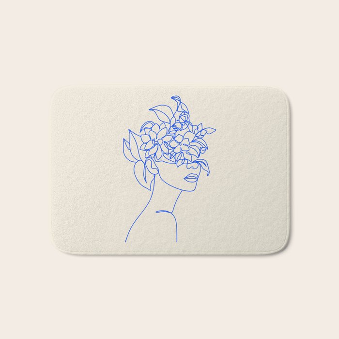 The Girl with the Flowers: Off-White Edition Bath Mat Gallery Image 1