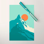 As the sun rises over the peak Wrapping Paper Gallery Image 1