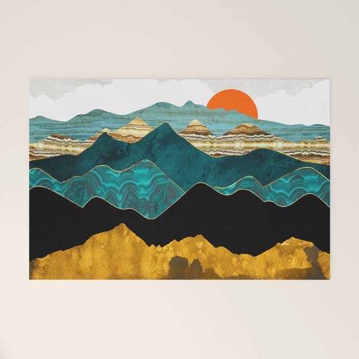 Turquoise Vista Welcome Mat Gallery Image 1
