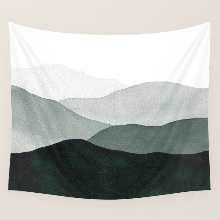 Green Mountains Wall Tapestry Gallery Image 4