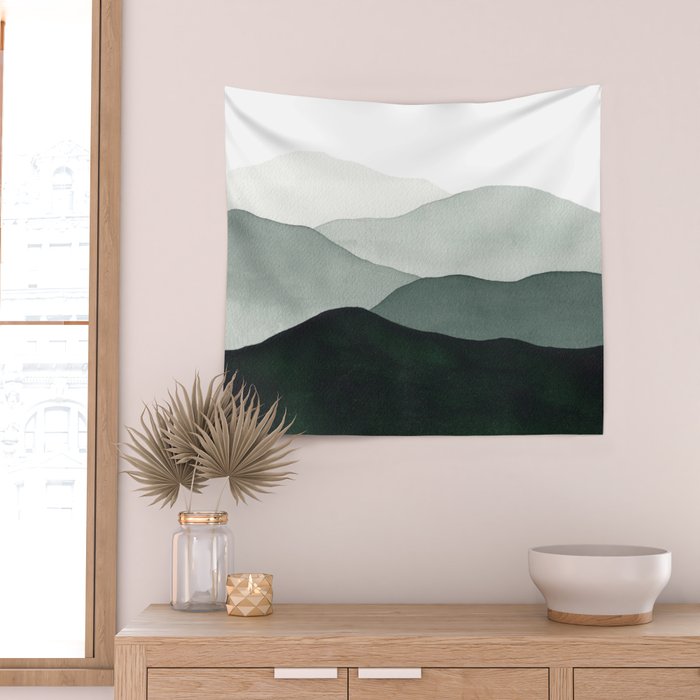 Green Mountains Wall Tapestry Gallery Image 2