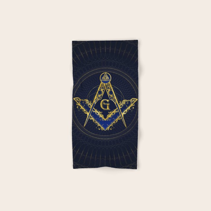 Freemasonry symbol Square and Compasses Bath Towel Gallery Image 1
