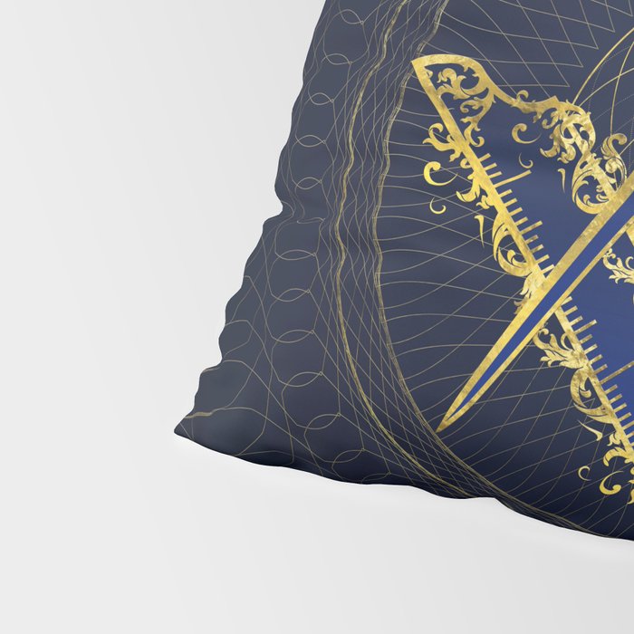 Freemasonry symbol Square and Compasses Pillow Sham Gallery Image 4
