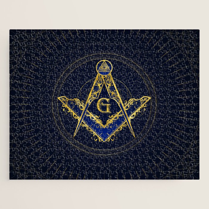 Freemasonry symbol Square and Compasses Jigsaw Puzzle Gallery Image 1