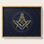 Freemasonry symbol Square and Compasses Serving Tray Gallery Image 1