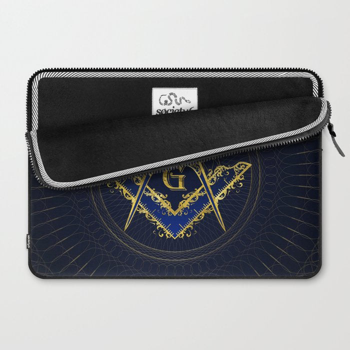 Freemasonry symbol Square and Compasses Laptop Sleeve Gallery Image 2