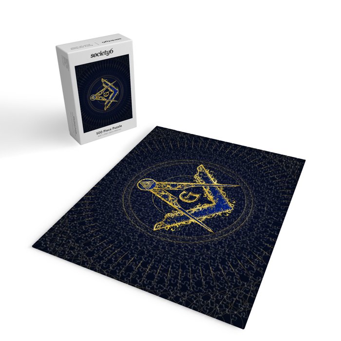 Freemasonry symbol Square and Compasses Jigsaw Puzzle Gallery Image 2