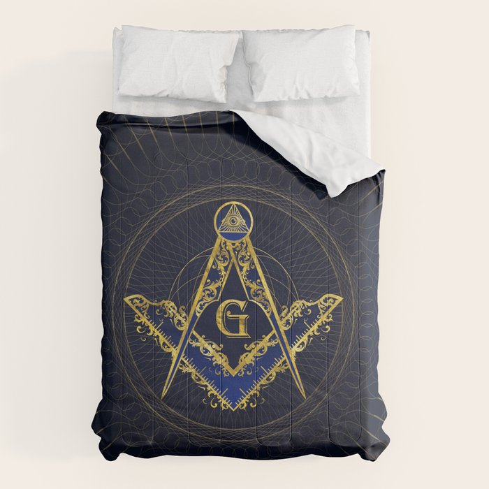Freemasonry symbol Square and Compasses Comforter Gallery Image 6