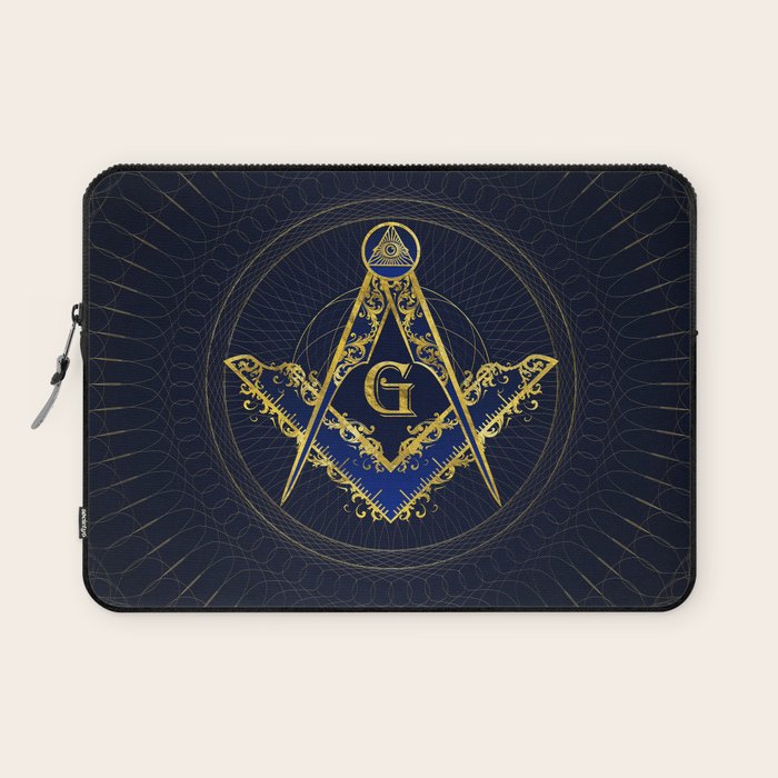 Freemasonry symbol Square and Compasses Laptop Sleeve Gallery Image 1