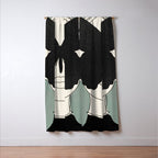 BLACK BUTTERFLY Line Drawing Window Curtain Gallery Image 3