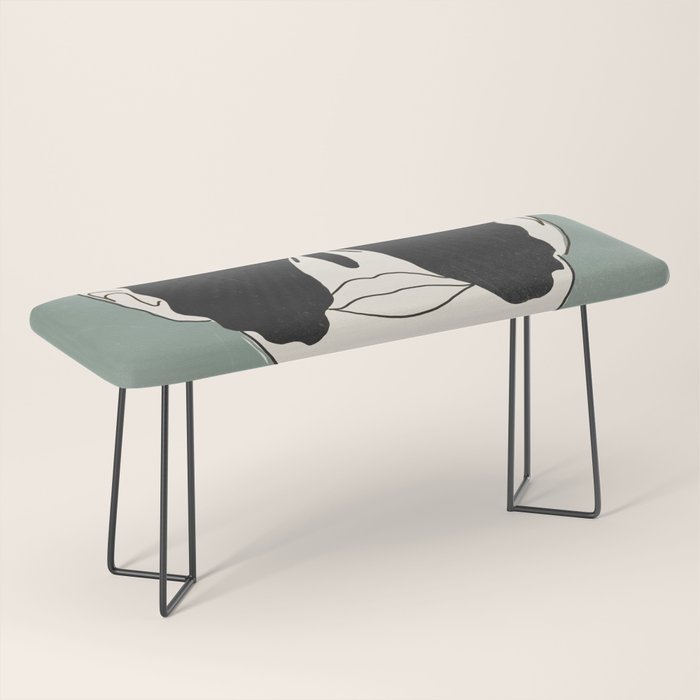 BLACK BUTTERFLY Line Drawing Bench Gallery Image 1
