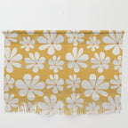 Retro Daisy Pattern - Golden Yellow Wall Hanging Gallery Image 1