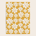 Retro Daisy Pattern - Golden Yellow Poster Gallery Image 4
