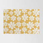 Retro Daisy Pattern - Golden Yellow Rug Gallery Image 2