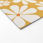 Retro Daisy Pattern - Golden Yellow Welcome Mat Gallery Image 2