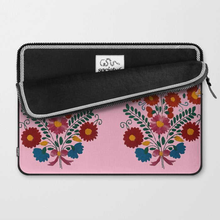 Mexican Blue Birds in Pink Laptop Sleeve Gallery Image 2