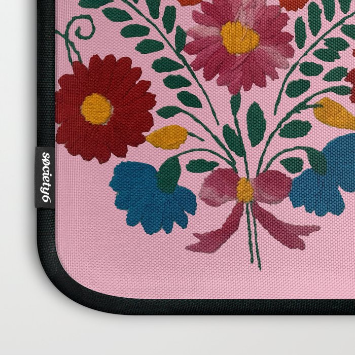 Mexican Blue Birds in Pink Laptop Sleeve Gallery Image 3