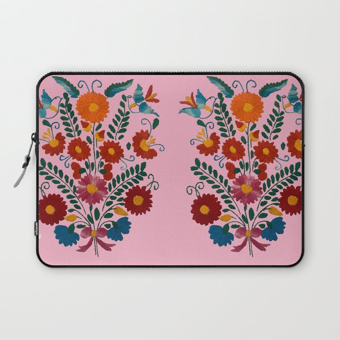 Mexican Blue Birds in Pink Laptop Sleeve Gallery Image 1