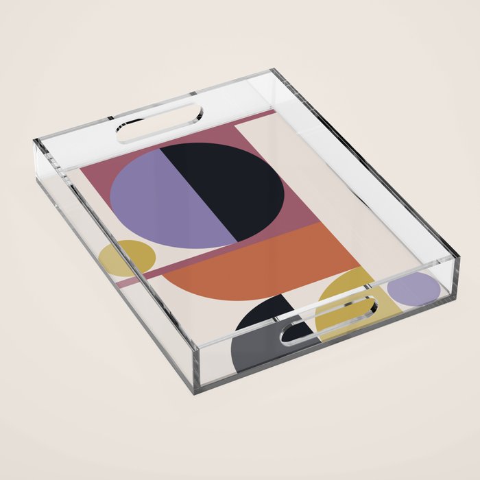 Mid Century Modern Abstract II Acrylic Tray Gallery Image 1