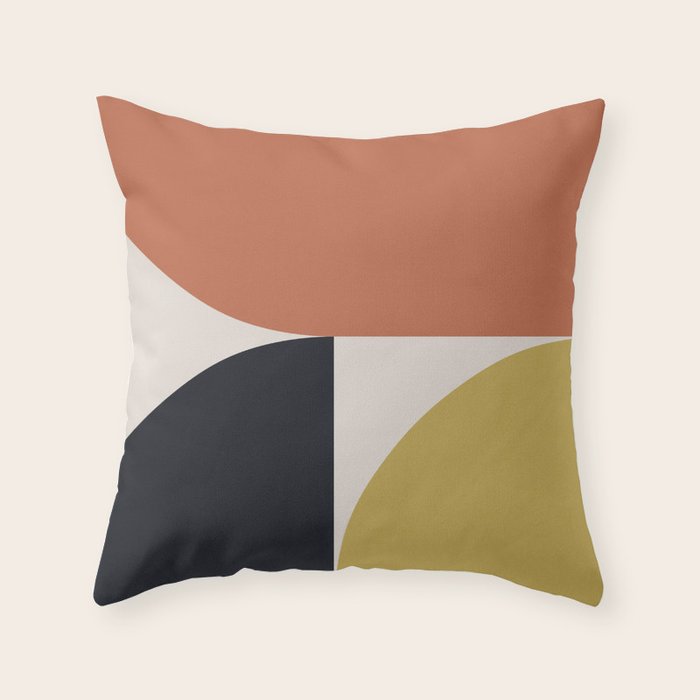 Mid Century Modern Abstract II Throw Pillow Gallery Image 6