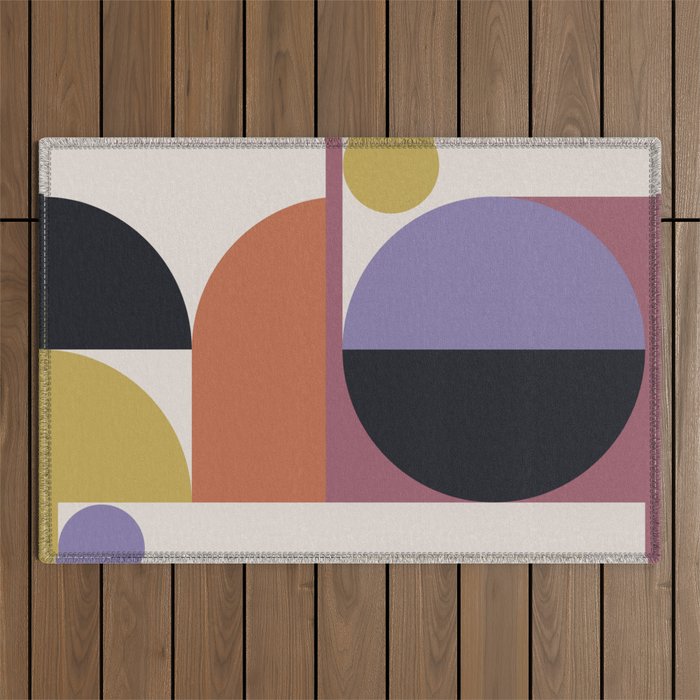 Mid Century Modern Abstract II Outdoor Rug Gallery Image 1