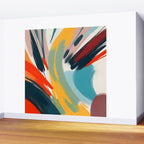 Painted Deliciousness, Spring Colorful Eclectic Bohemian Abstract, Brush Strokes Contemporary Modern Art Wall Mural Gallery Image 2