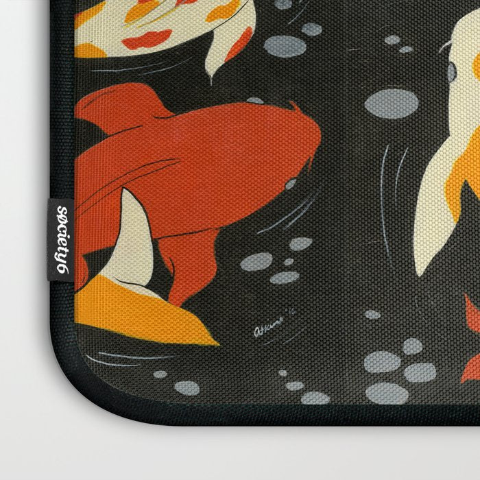 Koi in Black Water Laptop Sleeve Gallery Image 3