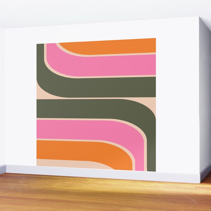 Retro Curve Wall Mural Gallery Image 2