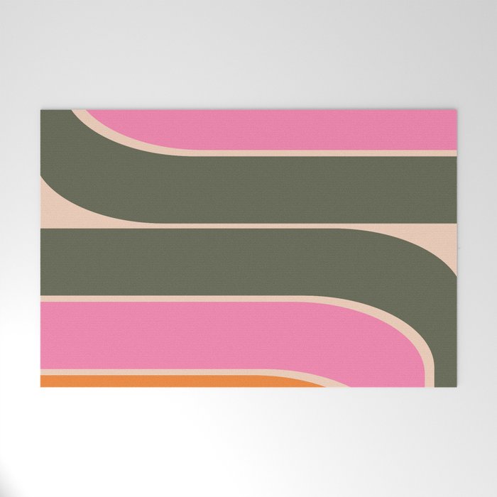 Retro Curve Welcome Mat Gallery Image 1