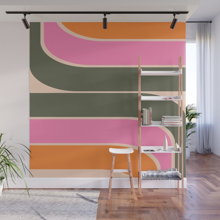 Retro Curve Wall Mural Gallery Image 1