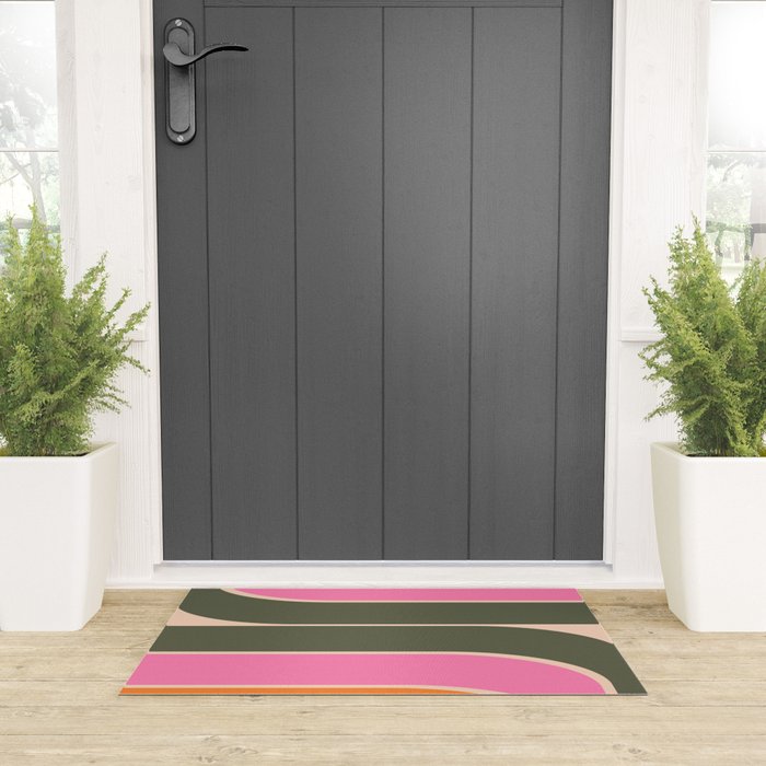 Retro Curve Welcome Mat Gallery Image 3