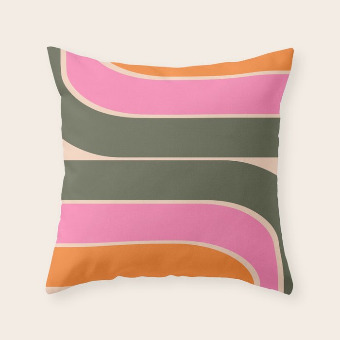 Retro Curve Throw Pillow Gallery Image 6