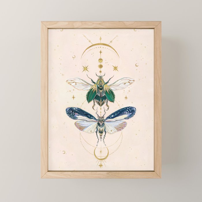 Moon insects Mini Art Print Gallery Image 1