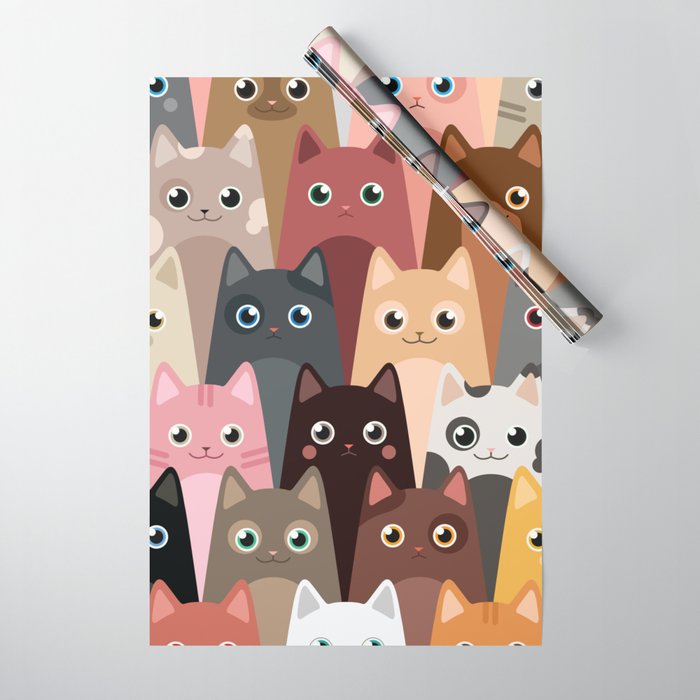 Cats Pattern Wrapping Paper Gallery Image 1