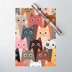 Cats Pattern Wrapping Paper Gallery Image 1