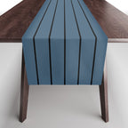 Minimal Arch XLIV Navy Blue Modern Geometric Lines Table Runner Gallery Image 1