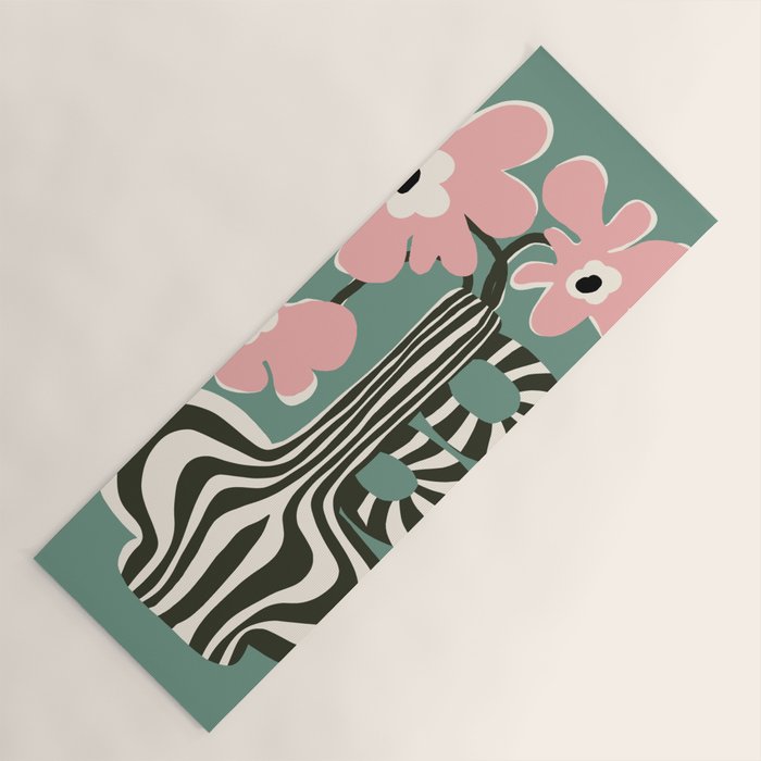 Floral strip  Yoga Mat Gallery Image 1