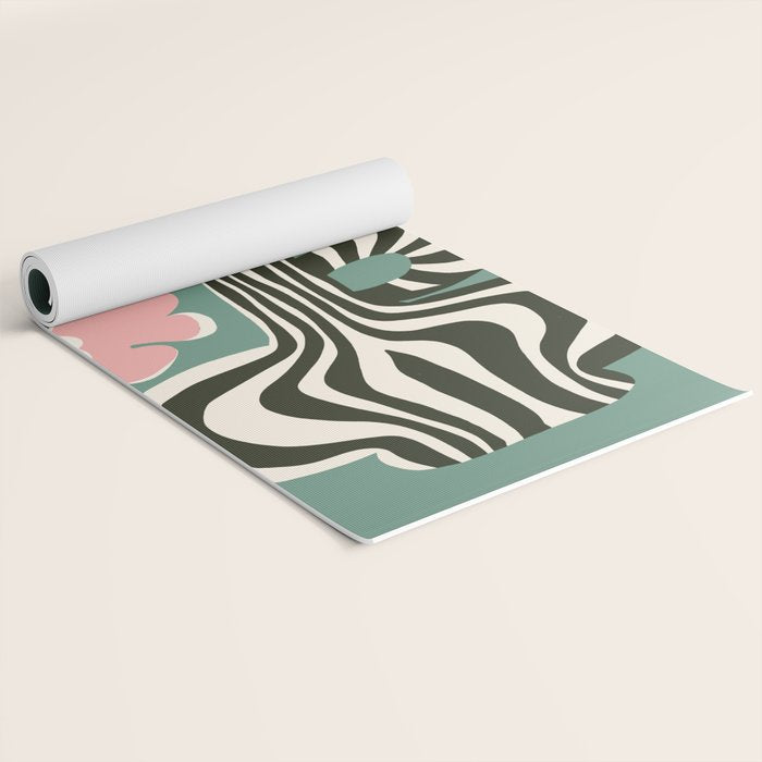 Floral strip  Yoga Mat Gallery Image 2