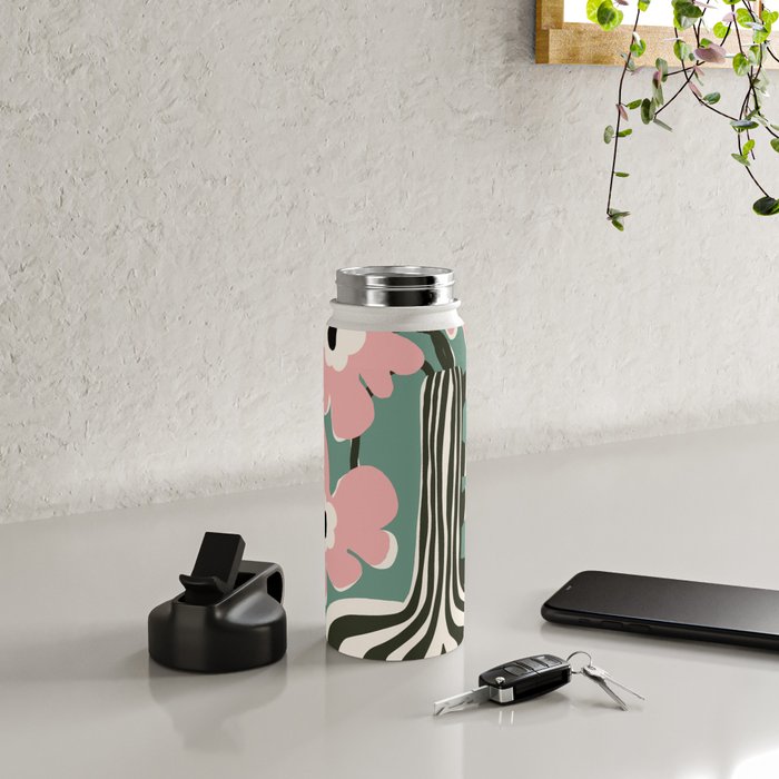 Floral strip  Water Bottle Gallery Image 4