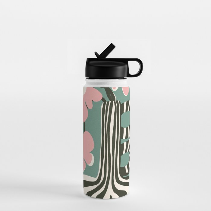 Floral strip  Water Bottle Gallery Image 1