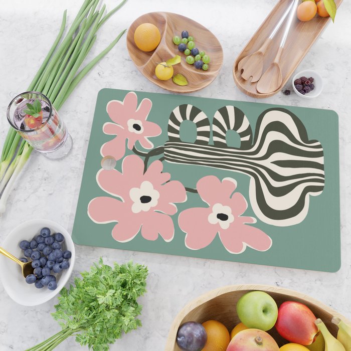 Floral strip  Cutting Board Gallery Image 2