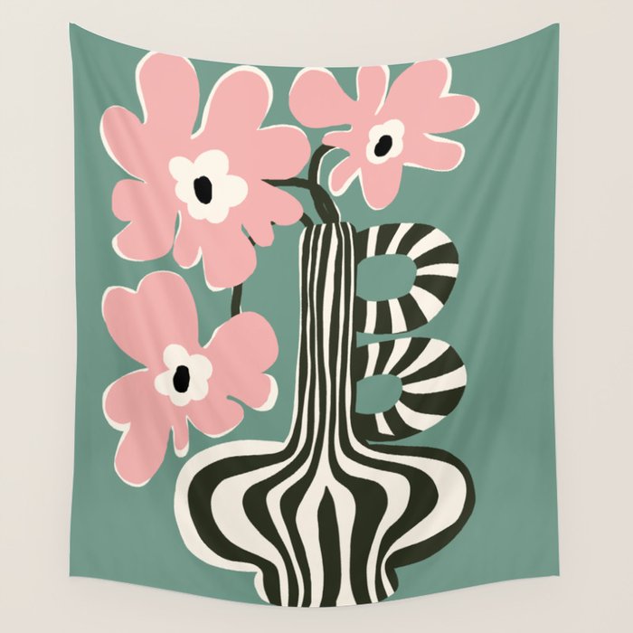 Floral strip  Wall Tapestry Gallery Image 4