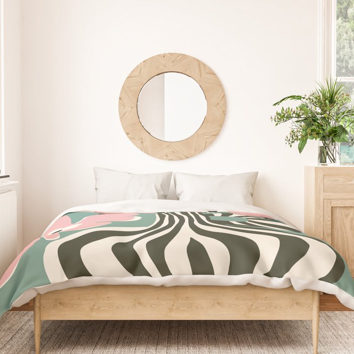 Floral strip  Duvet Cover Gallery Image 3