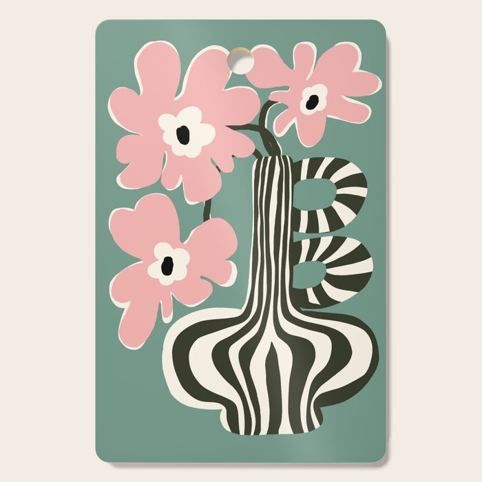 Floral strip  Cutting Board Gallery Image 1