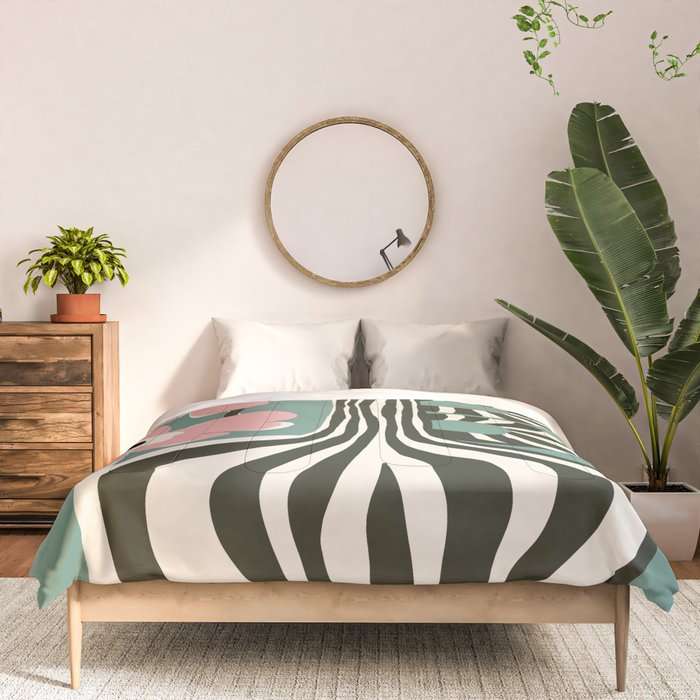 Floral strip  Comforter Gallery Image 3